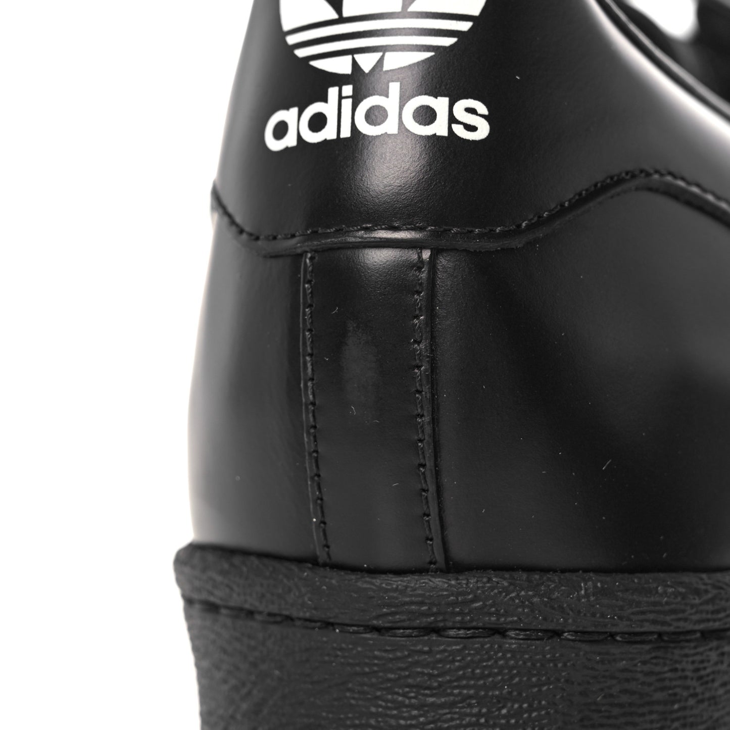 X ADIDAS Brushed Calfskin Logo Mens Superstar Sneakers 11.5 Black