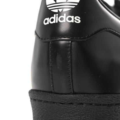 Prada X ADIDAS Brushed Calfskin Logo Mens Superstar Sneakers 11.5 Black 7 of 8