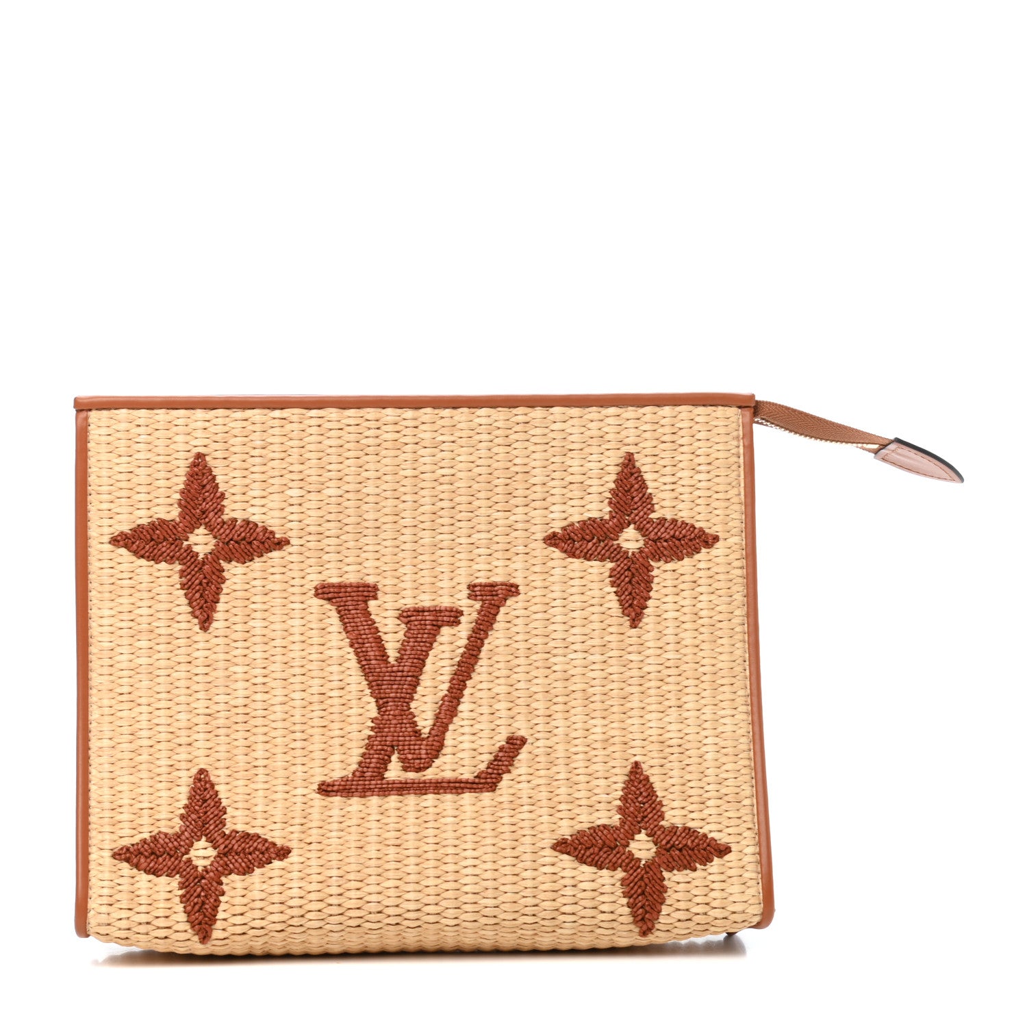 Louis Vuitton Raffia Monogram Giant Toiletry Pouch 26 Tan 1 of 6