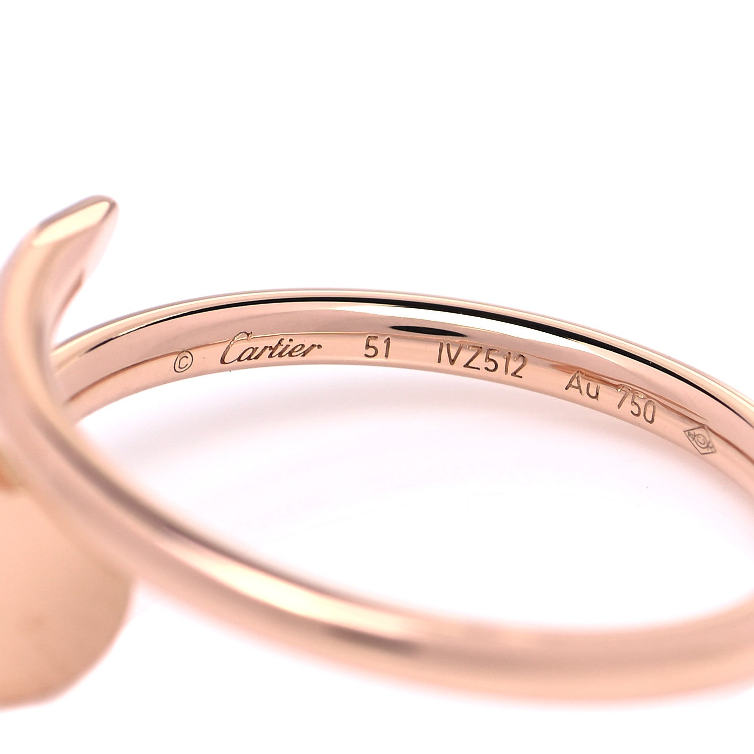 Cartier 18K Yellow Gold Small Juste Un Clou Ring 51 5.75 4 of 5