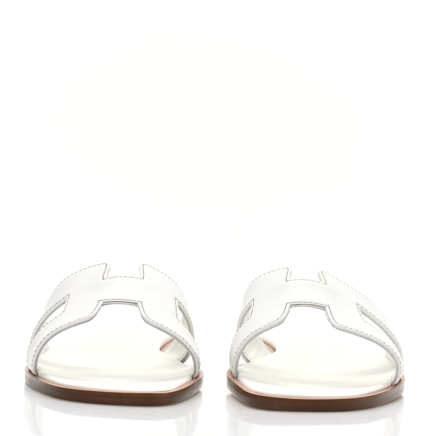 Box Calfskin Oran Sandals 38 White