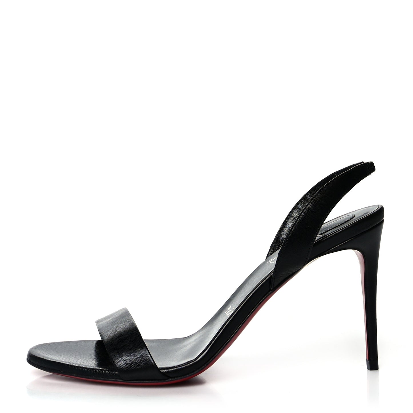 Calfskin O Marilyn 85 Slingback Sandals 38 Black