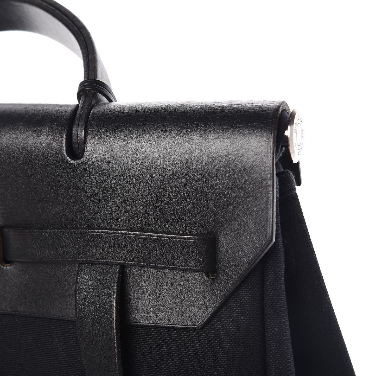 Toile Vache Calfskin Herbag 30 PM Backpack Black