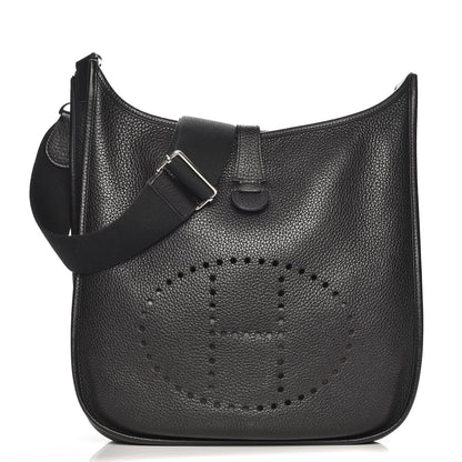 Hermes Taurillon Clemence Evelyne III GM Black 1 of 8