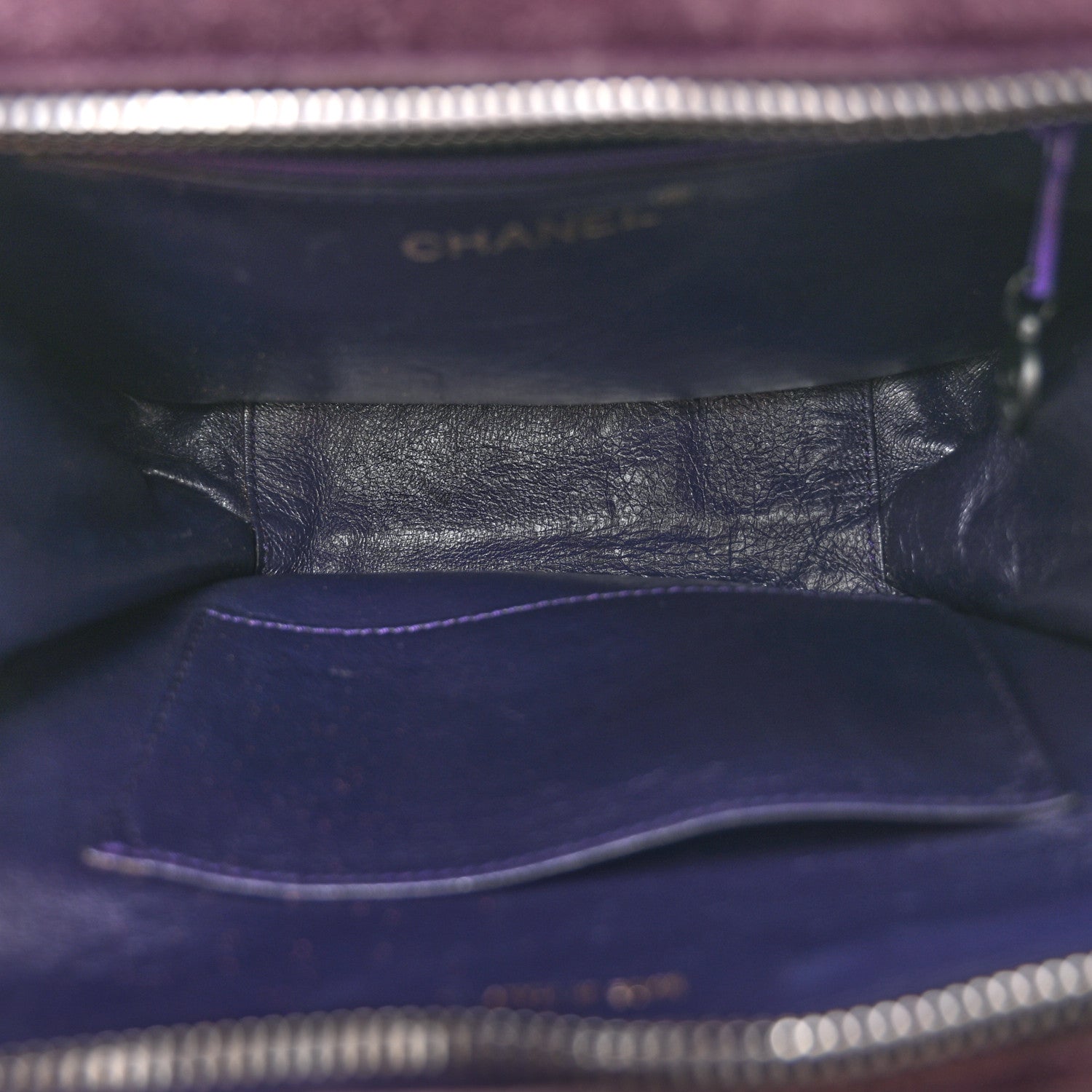 Chanel Suede CC Handbag Purple 5 of 15