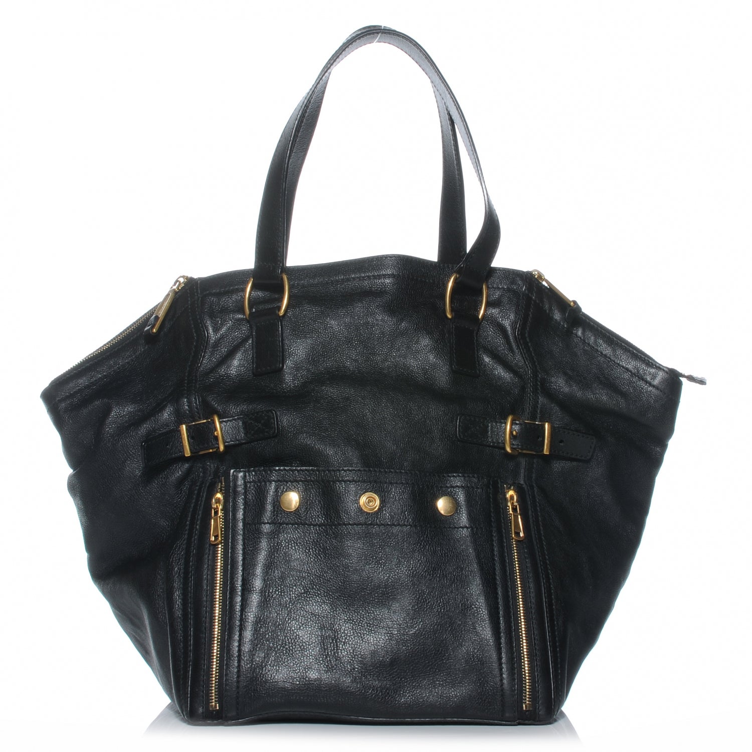 Saint Laurent Leather Large Downtown Tote Black 1 of 7