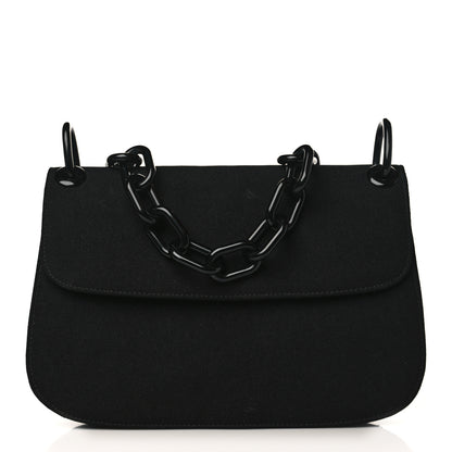 Prada Tessuto Nylon Swing Chain Shoulder Bag Black 1 of 9