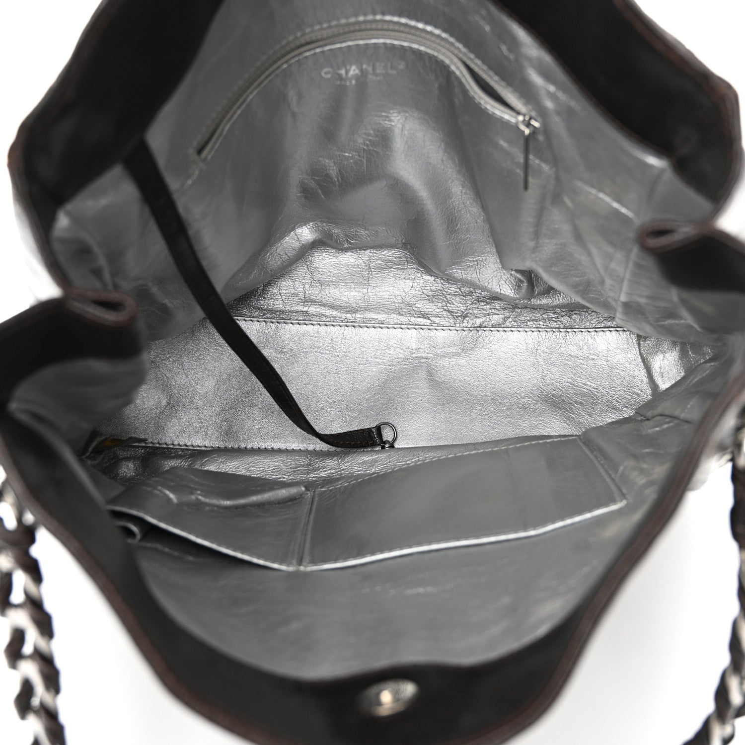 Chanel Glazed Caviar Modern Chain Tote Brown 5 of 13