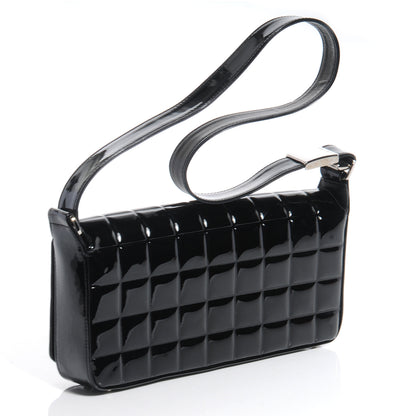 Chanel Patent Chocolate Bar Quilted CC Flap Black 3 of 8