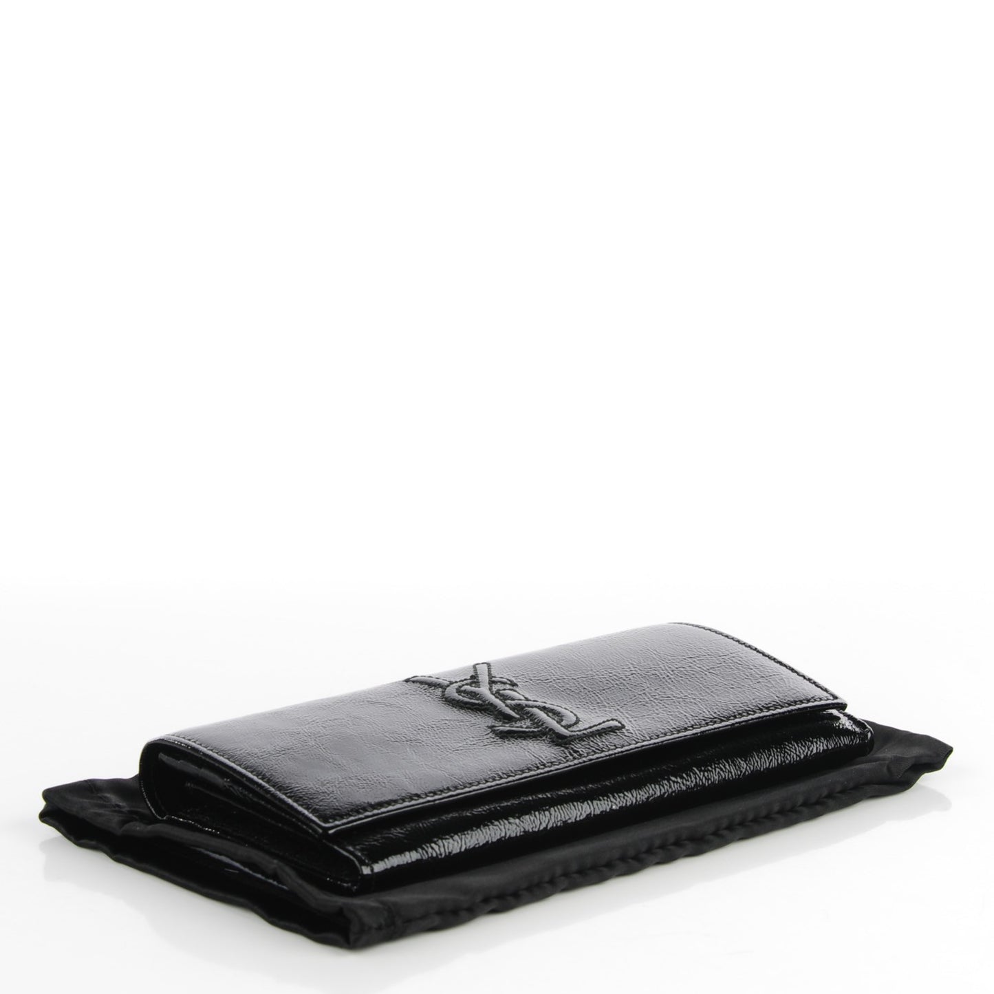 Textured Patent Belle De Jour Wallet Black