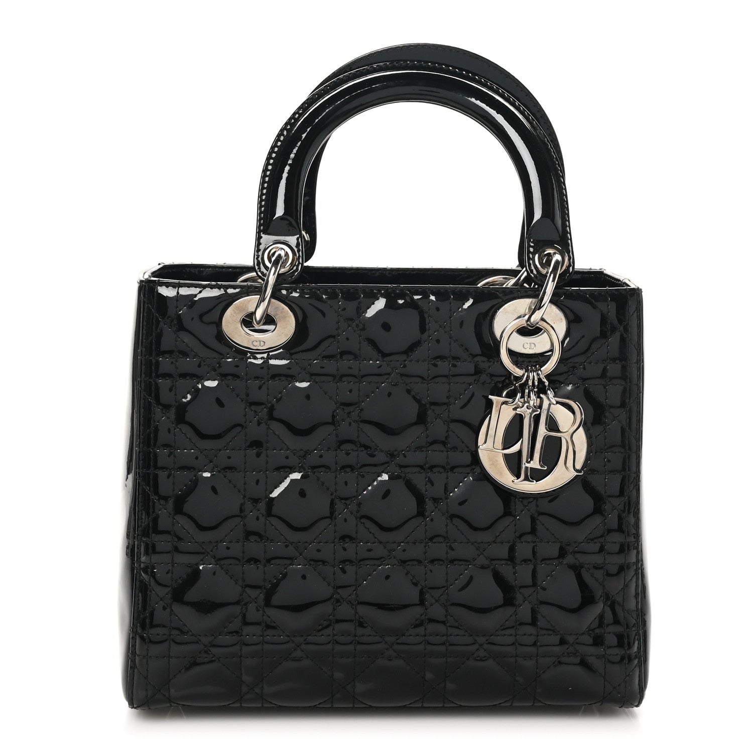 Christian Dior Patent Cannage Medium Lady Dior Black 1 of 10