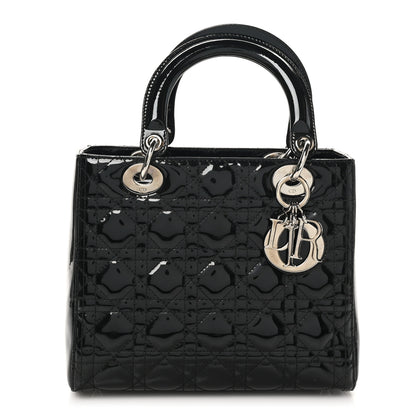 Christian Dior Patent Cannage Medium Lady Dior Black 1 of 10