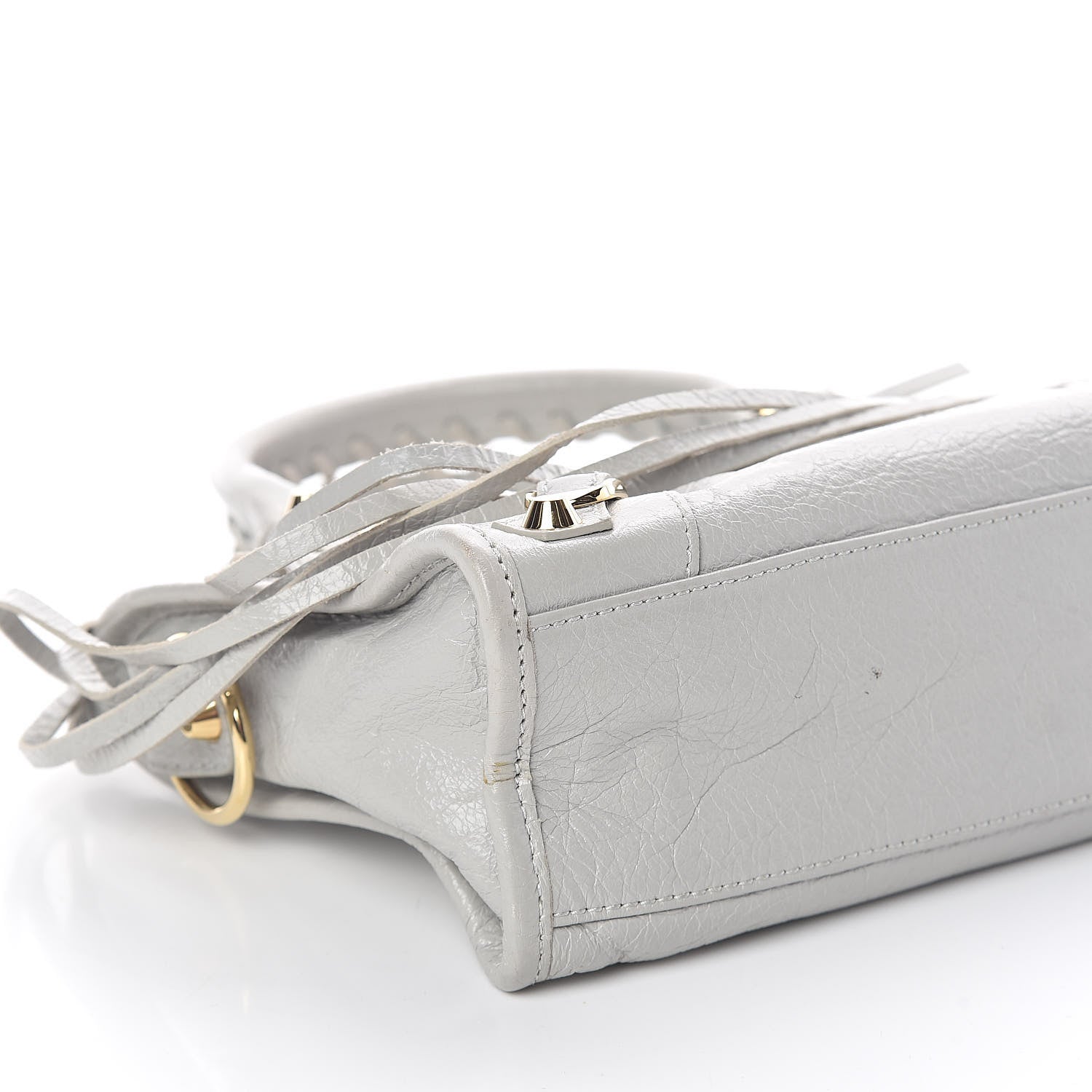 Balenciaga Agneau Classic Gold Hardware Mini City Gris Nuage 8 of 9