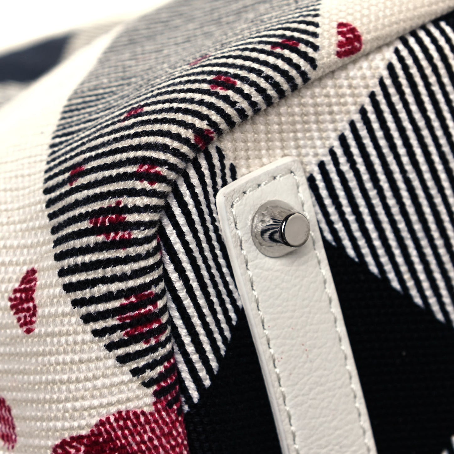 Canvas Confetti Heart Medium Cantley Tote White