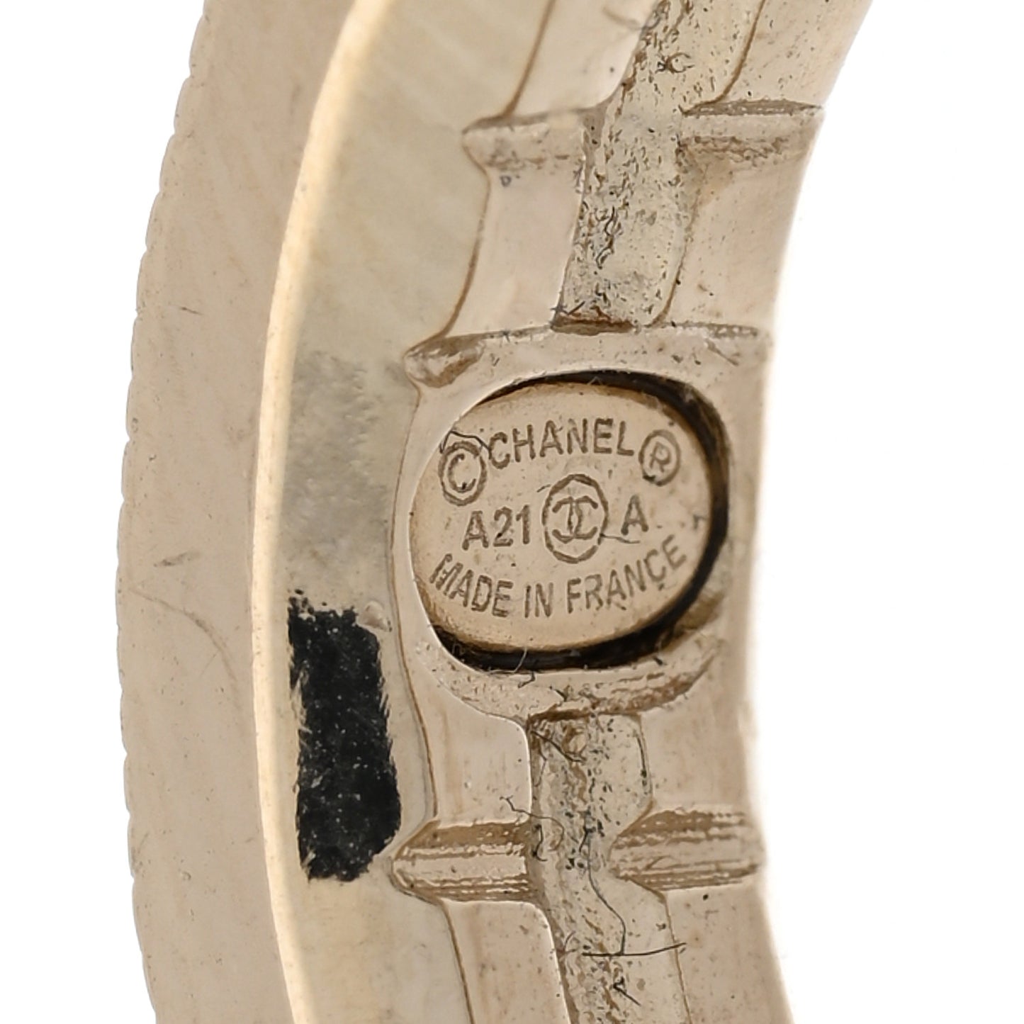 Crystal Pearl CC Drop Clip On Earrings Gold