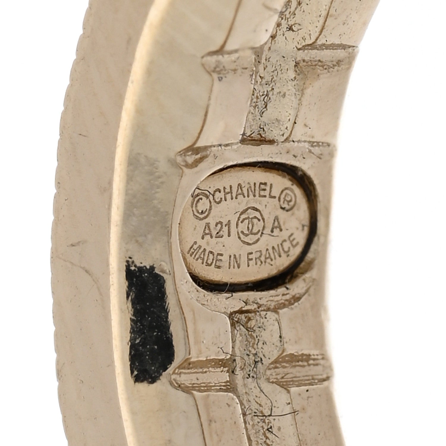 Chanel Crystal Pearl CC Drop Clip On Earrings Gold 4 of 5