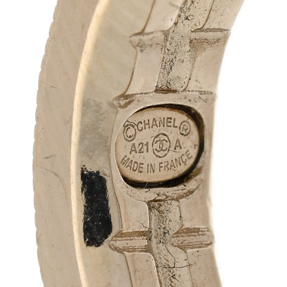 Chanel Crystal Pearl CC Drop Clip On Earrings Gold 4 of 5