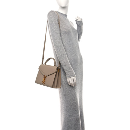 Saint Laurent Grain de Poudre Medium Classic Monogram Cassandra Top Handle Dark Beige 2 of 10