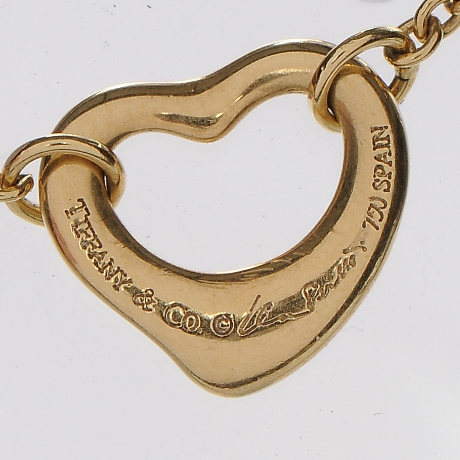 Tiffany 18K Yellow Gold Elsa Peretti Open Heart Bracelet 5 of 7