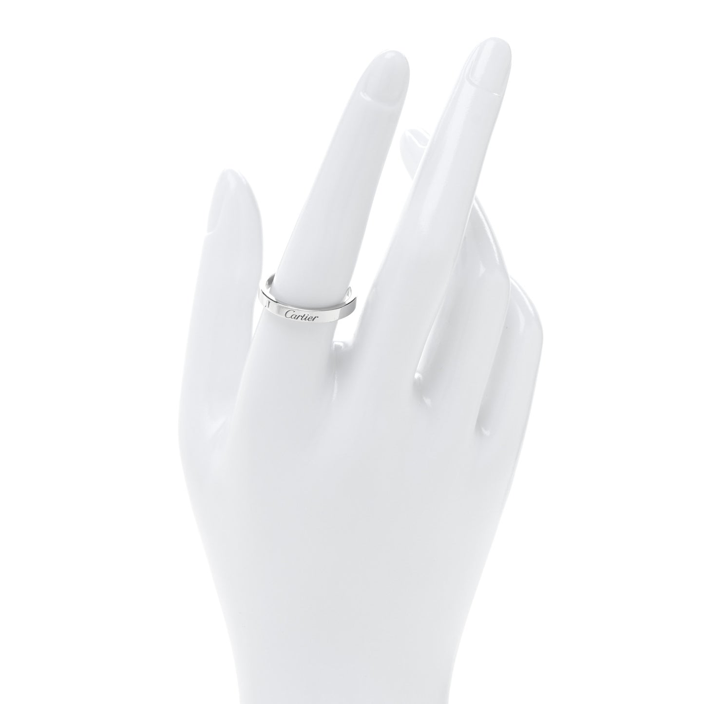 Platinum 3mm C De Cartier Wedding Band Ring 58 8.5