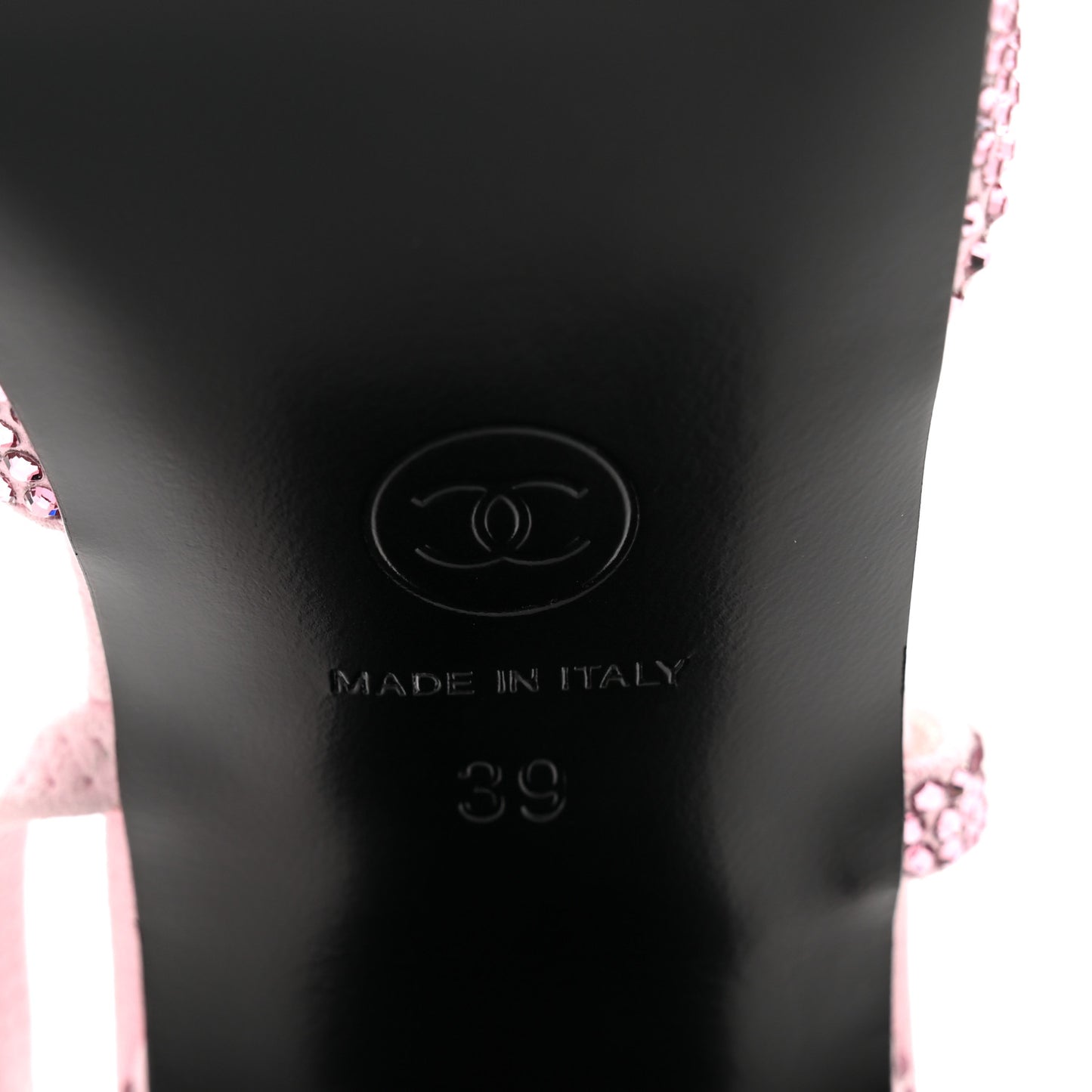 Strass Cap Toe CC Slingback Pumps 39 Pink Black