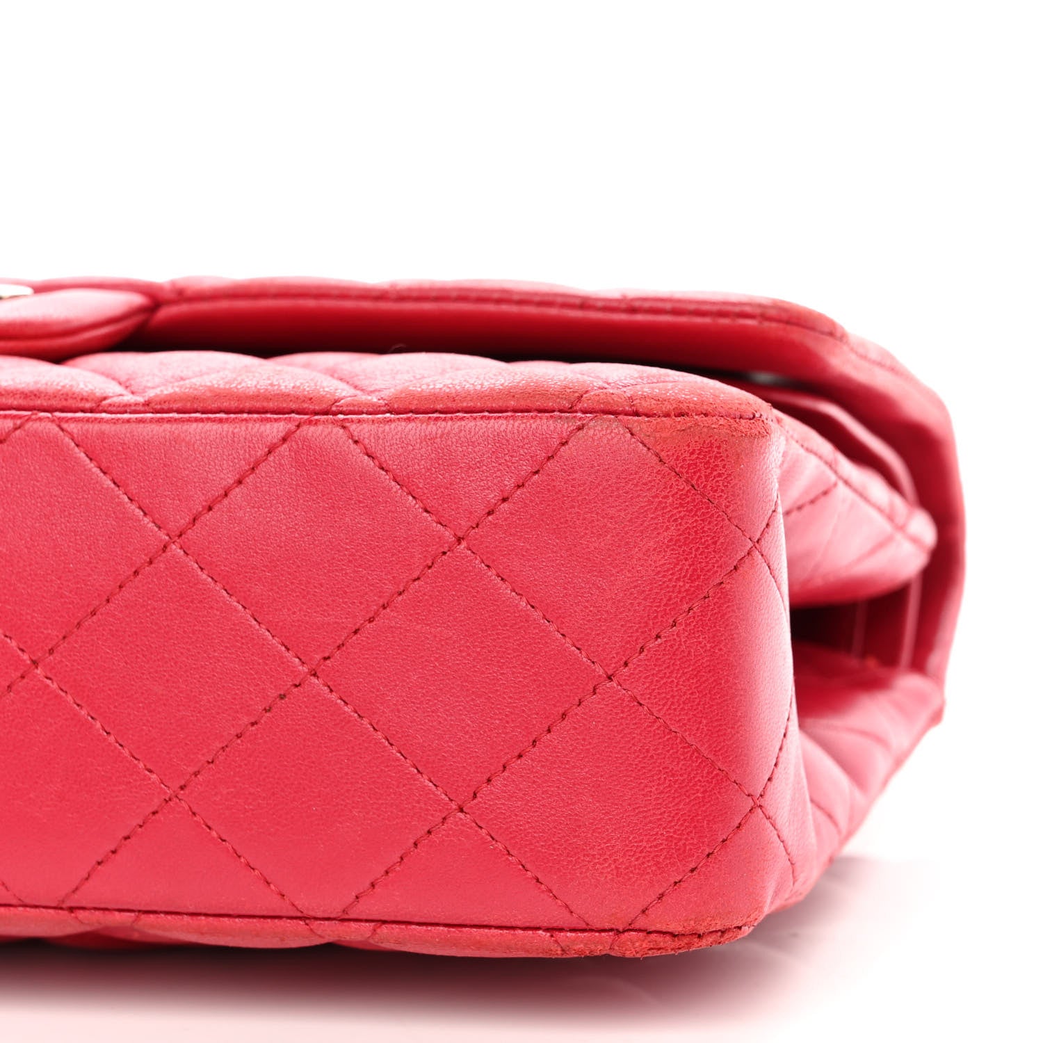 Chanel Lambskin Quilted Medium Double Flap Red 11 of 19