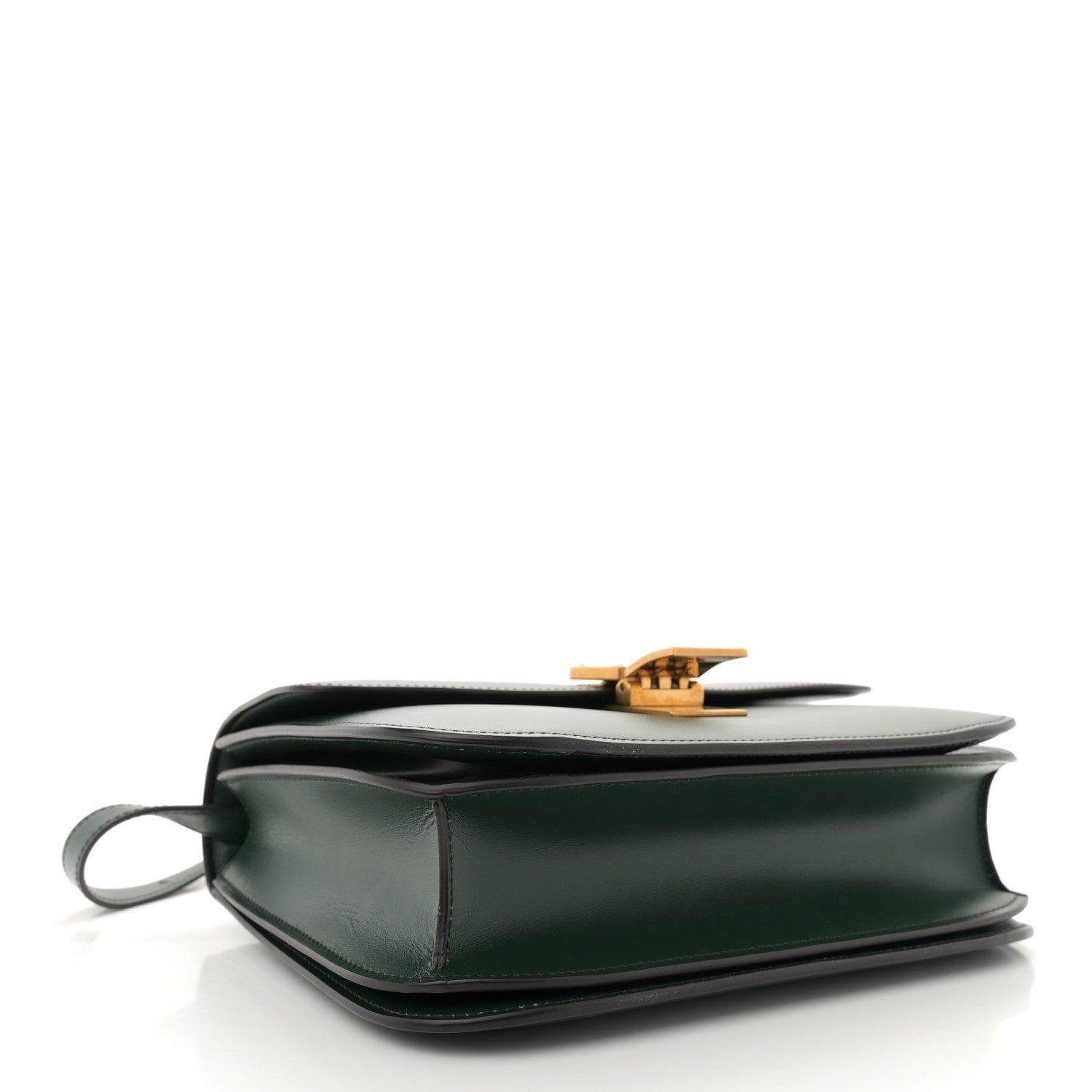 Celine Box Calfskin Medium Classic Box Flap Bag Dark Green 3 of 10