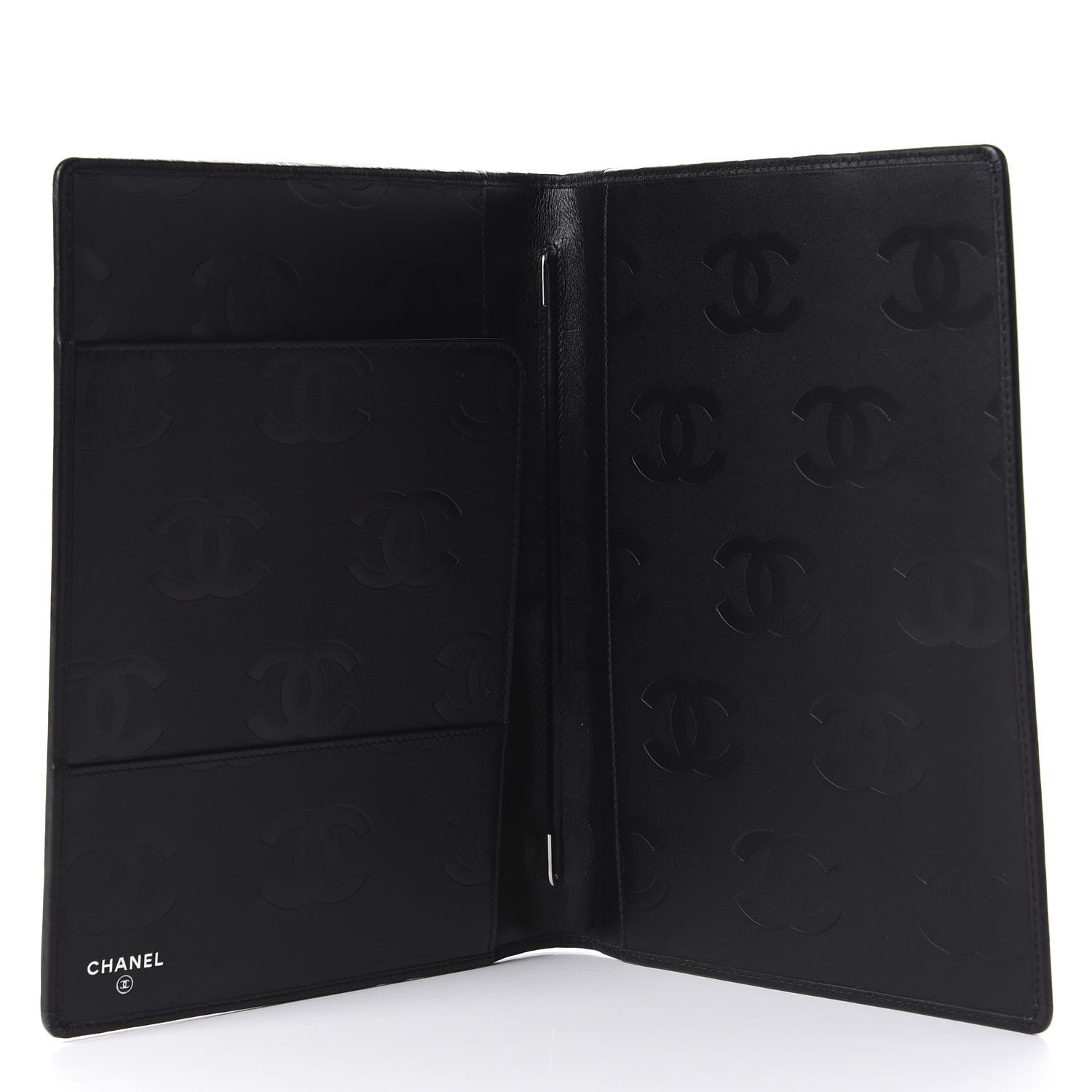 Chanel Calfskin Quilted Large Cambon Agenda Planner Black 5 of 12