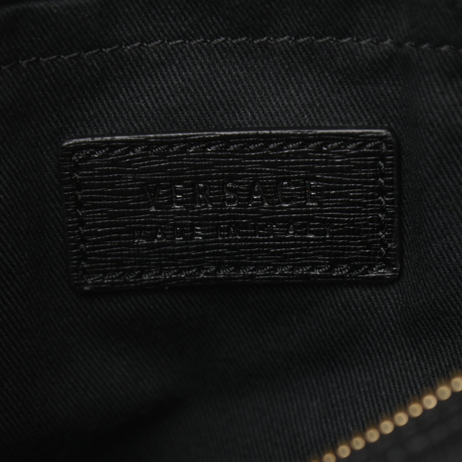 Versace Saffiano Calfskin Palazzo Duffle Bag Black 6 of 8