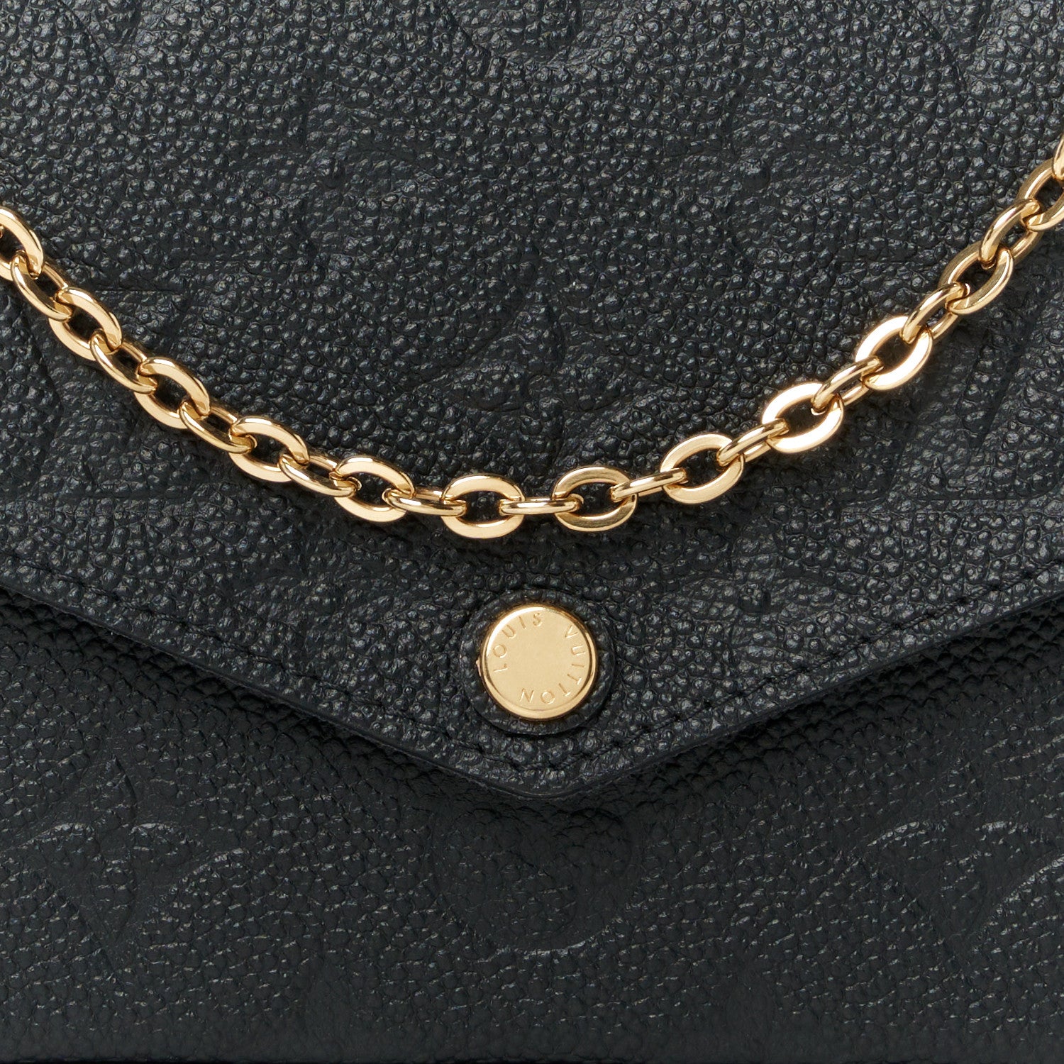 Louis Vuitton Empreinte Pochette Felicie Chain Wallet Black 10 of 12