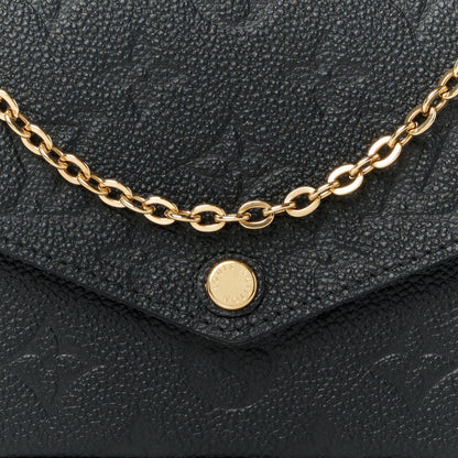 Louis Vuitton Empreinte Pochette Felicie Chain Wallet Black 10 of 12