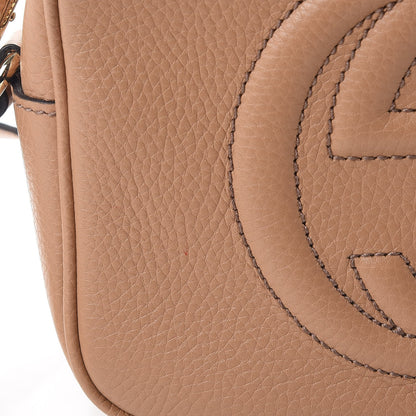 Gucci Pebbled Calfskin Small Soho Disco Bag Camelia 9 of 10