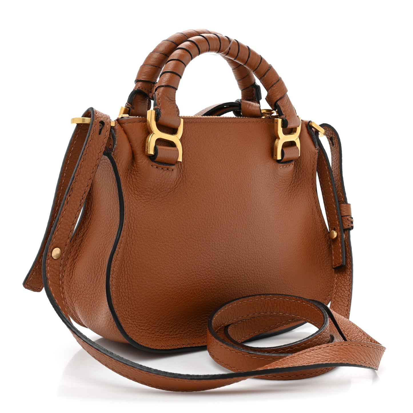 Calfskin Mini Marcie Satchel Tan