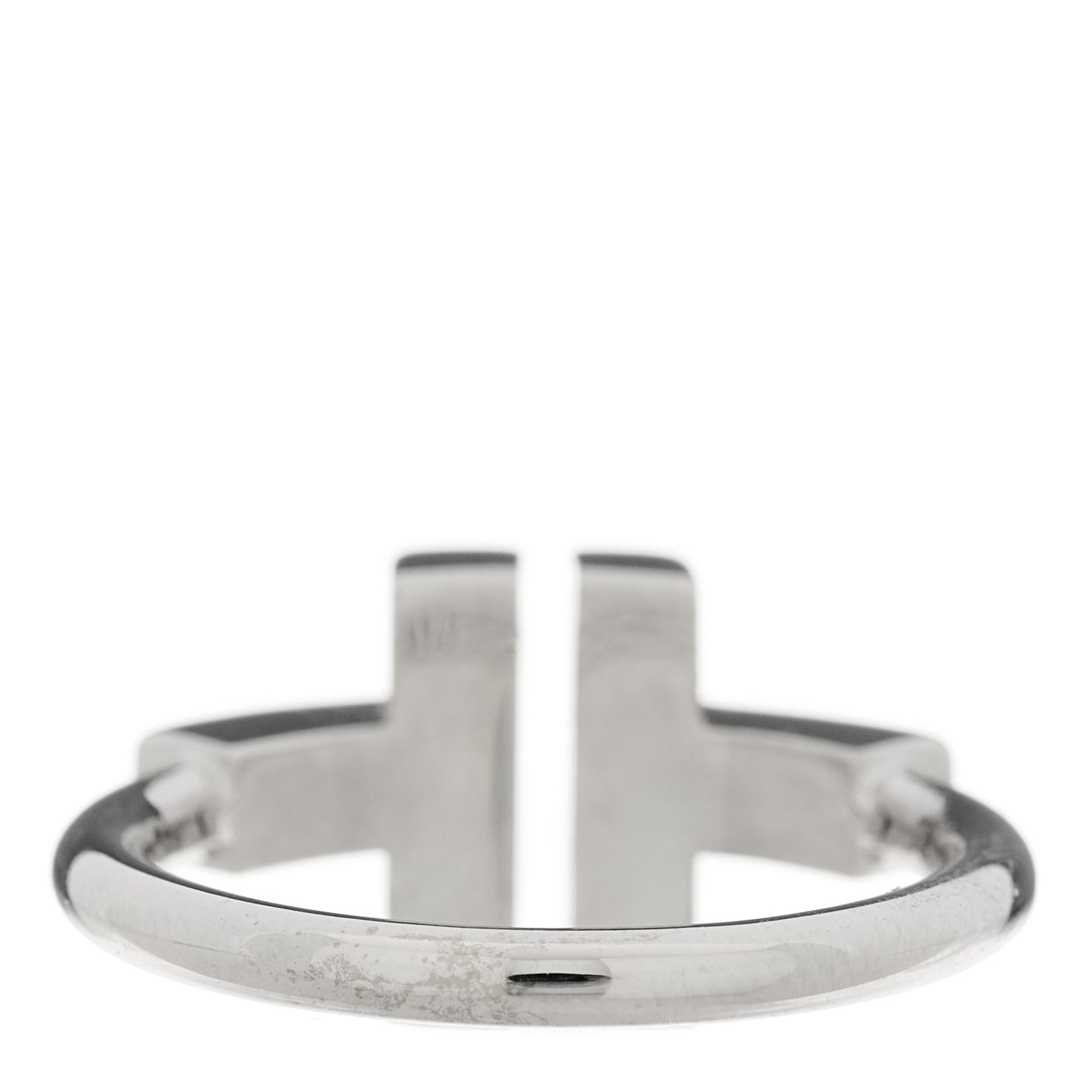 18K White Gold Diamond Turquoise T Wire Ring 48 4.5