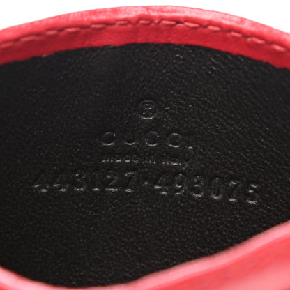 Gucci Calfskin Matelasse GG Marmont Card Holder Hibiscus Red 6 of 7