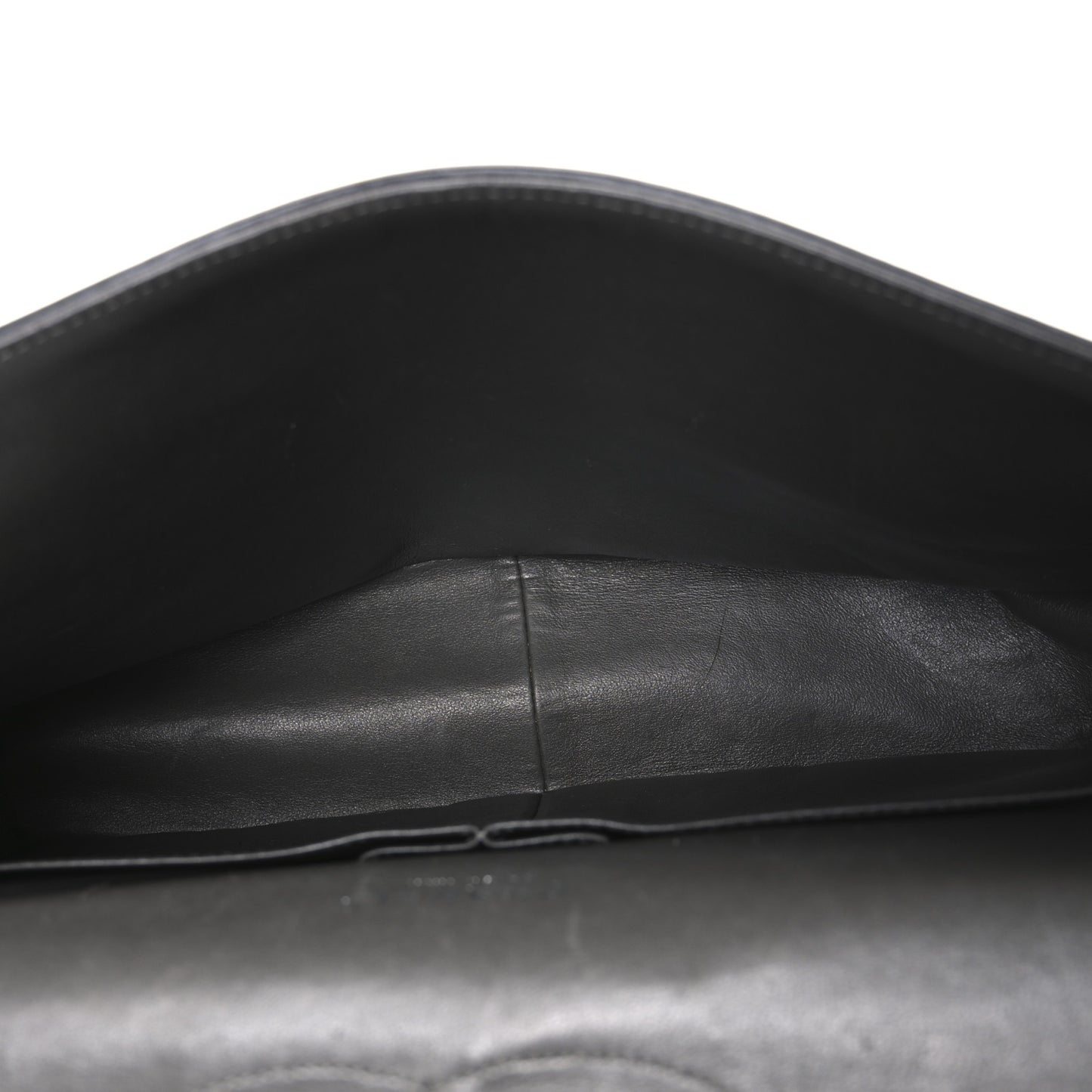 Lambskin Quilted Maxi Double Flap Dark Grey