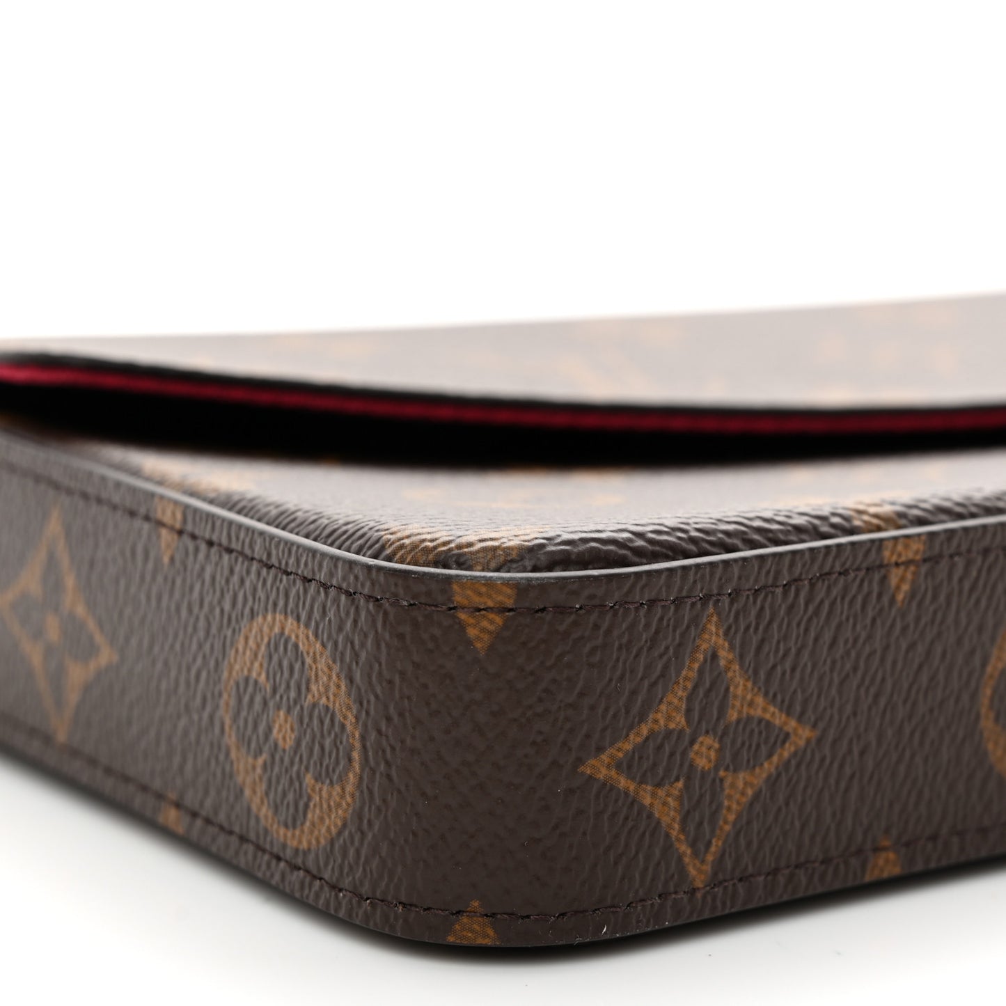 Monogram Pochette Felicie Chain Wallet Fuchsia