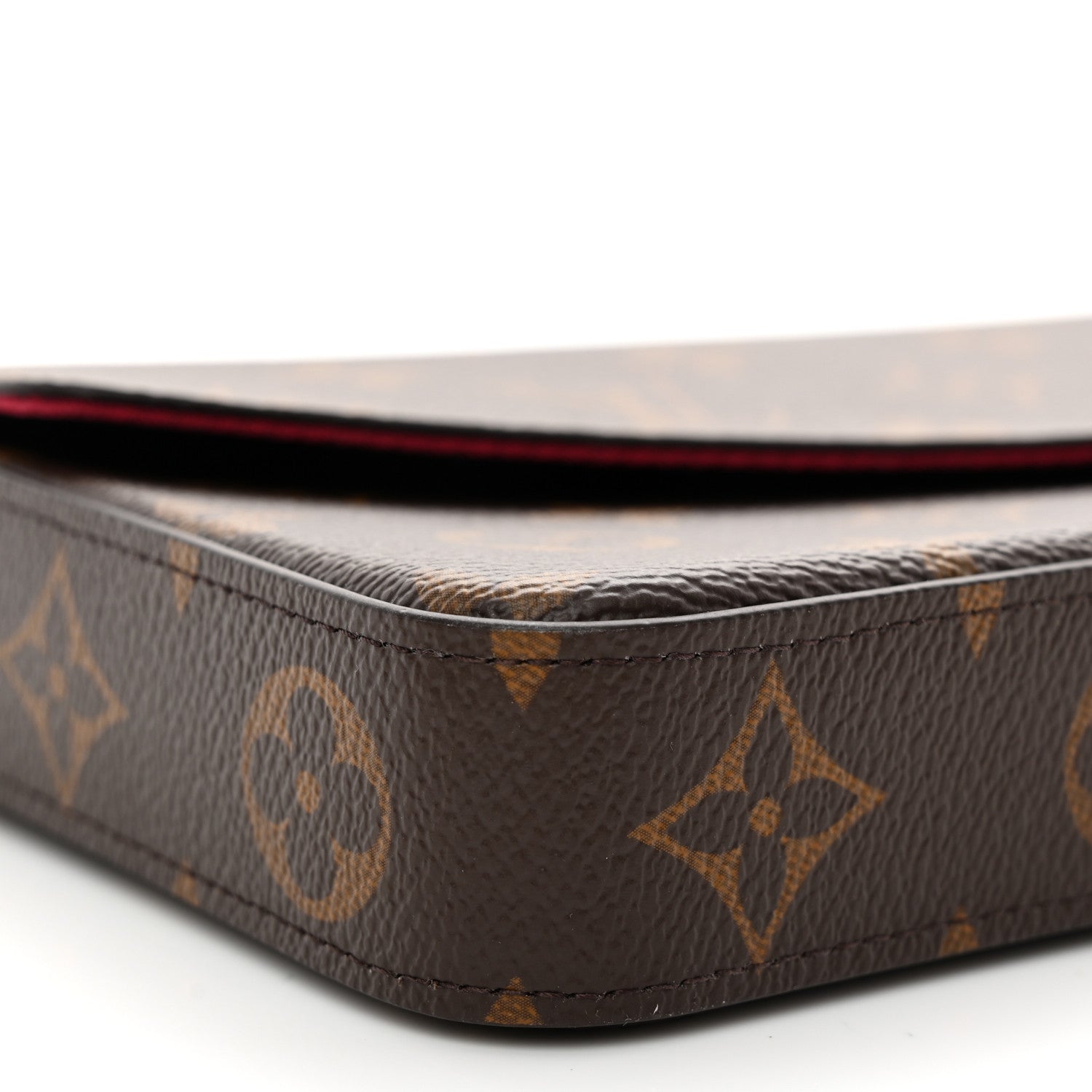 Louis Vuitton Monogram Pochette Felicie Chain Wallet Fuchsia 9 of 10