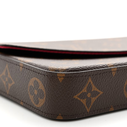 Louis Vuitton Monogram Pochette Felicie Chain Wallet Fuchsia 9 of 10
