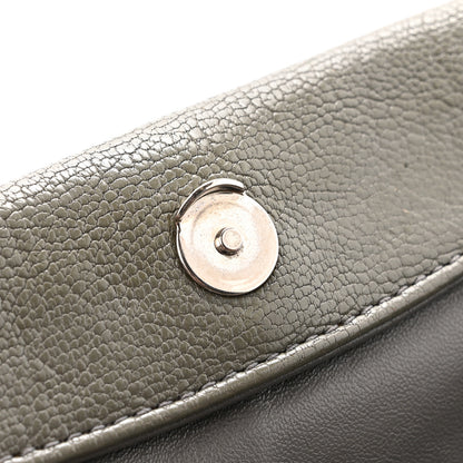 Balenciaga Chevre Silver Metallic Edge Hardware Envelope Clutch Gris Acier 13 of 16