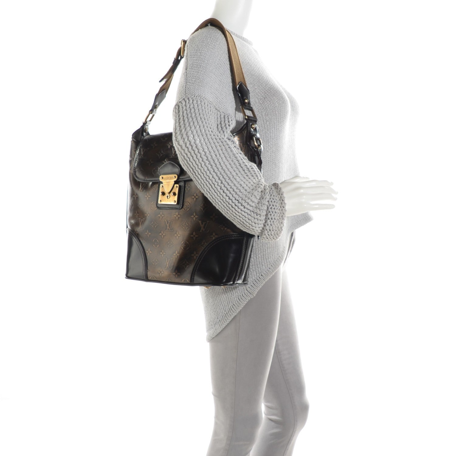 Louis Vuitton Monogram Embossed Sergent GM Bronze 2 of 7