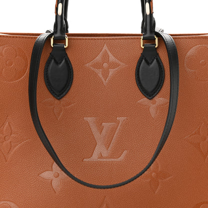 Louis Vuitton Empreinte Monogram Giant Wild At Heart Onthego MM Caramel 7 of 9