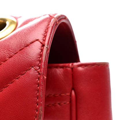 Gucci Calfskin Matelasse Small GG Marmont Shoulder Bag Hibiscus Red 29 of 35