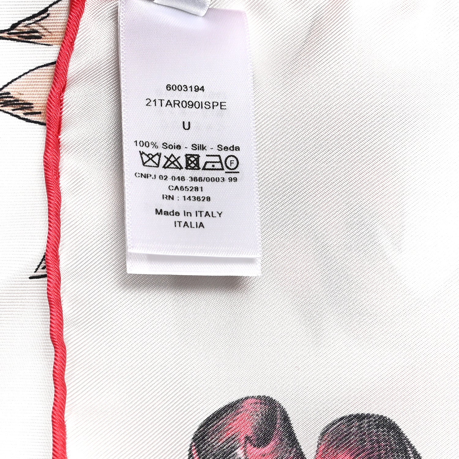 Christian Dior Silk Le Jugement Square Scarf Rose 5 of 5