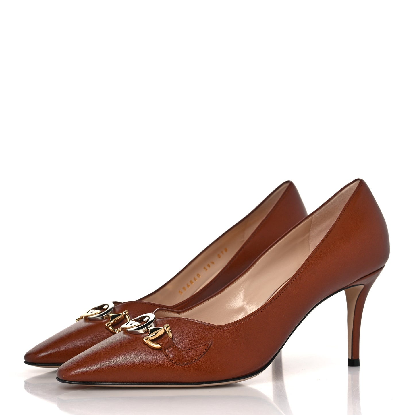 Malaga Kid Zumi 75mm Pumps 39.5 Brown Papaya