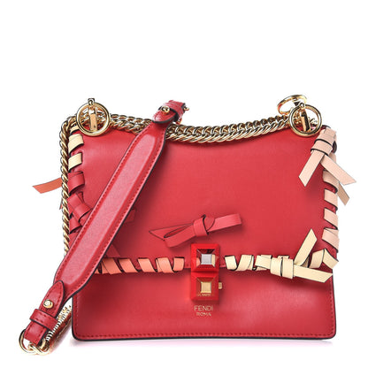 Fendi Vitello Liberty Whipstitch Bow Small Kan I Shoulder Bag Fiamma Multicolor 1 of 9