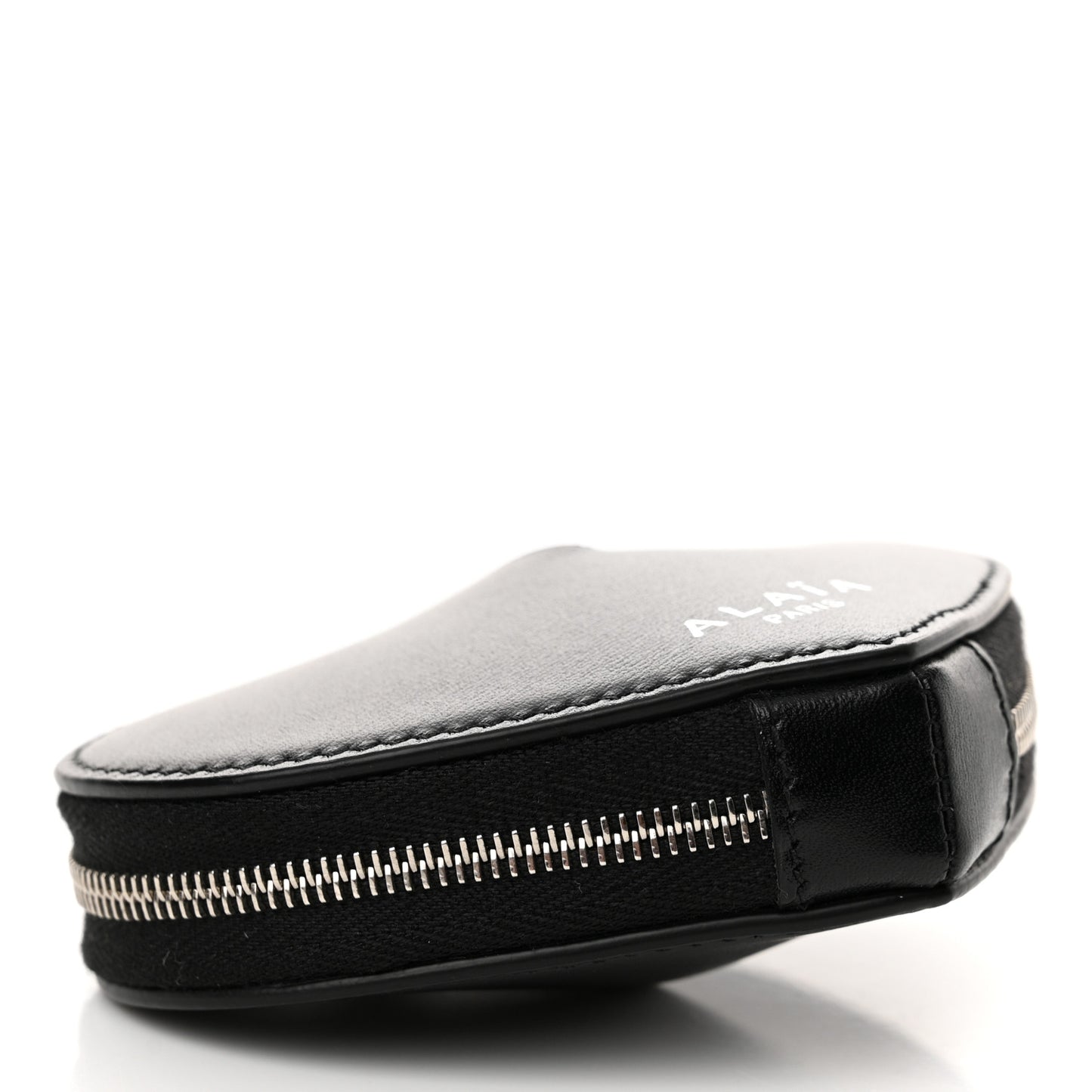 Buffed Calfskin Le Coeur Mini Coin Pouch Black