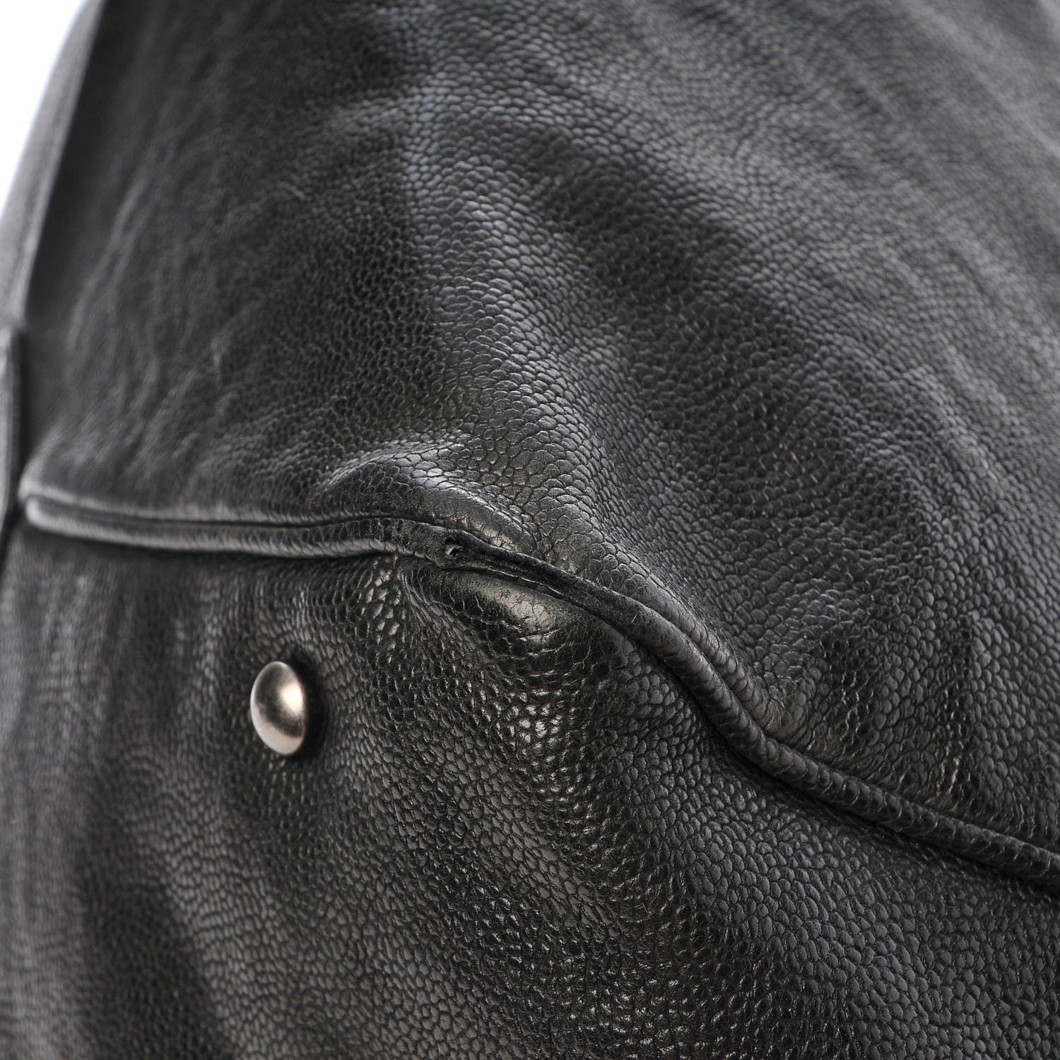 Chanel Distressed Caviar Outdoor Tote Black 16 of 16