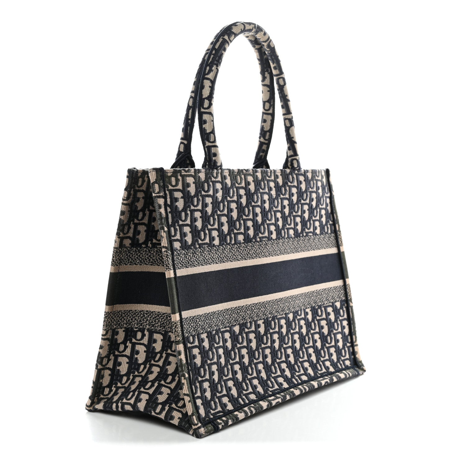 Christian Dior Oblique Medium Book Tote Blue Multicolor 3 of 14