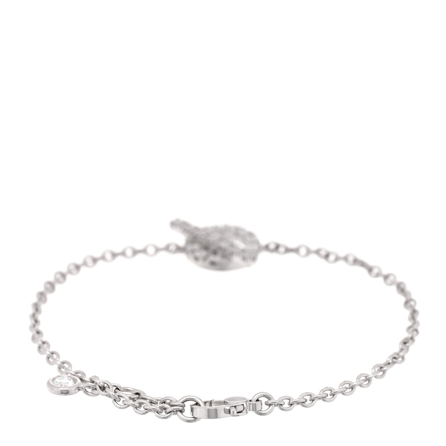 Hermes 18K White Gold Diamond Finesse Bracelet SH 2 of 3